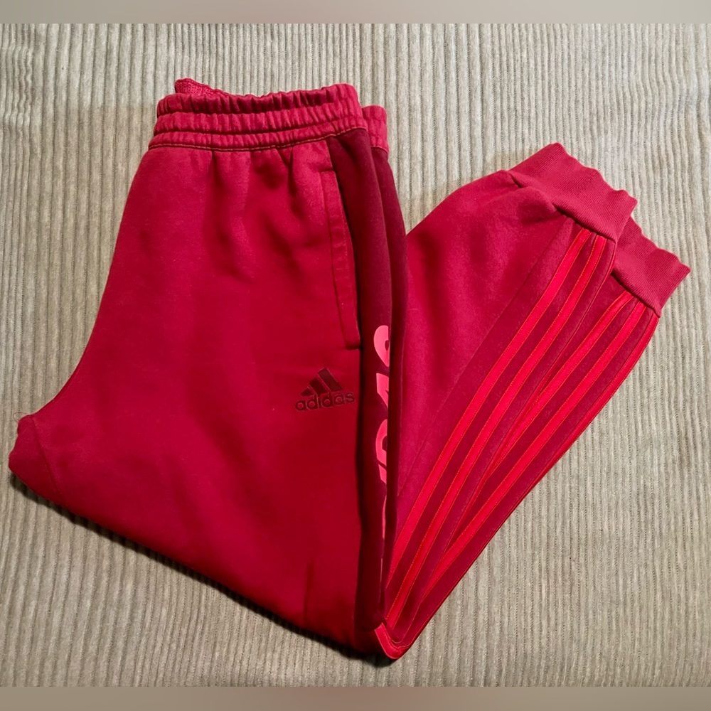 Adidas sweatpants. Red. Lightly used. Size XL.